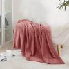 imageNICETOWN Soft Blanket King Size Fleece Warm Fuzzy Throw for BedSofa Lightweight 300GSM Microplush Ultra Warm Blanket 90quot x 108quot GreyDusty Pink