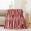 imageNICETOWN Soft Blanket King Size Fleece Warm Fuzzy Throw for BedSofa Lightweight 300GSM Microplush Ultra Warm Blanket 90quot x 108quot GreyDusty Pink