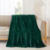 imageNICETOWN Soft Blanket King Size Fleece Warm Fuzzy Throw for BedSofa Lightweight 300GSM Microplush Ultra Warm Blanket 90quot x 108quot GreyForest Green