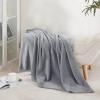 imageNICETOWN Soft Blanket King Size Fleece Warm Fuzzy Throw for BedSofa Lightweight 300GSM Microplush Ultra Warm Blanket 90quot x 108quot GreyLight Grey