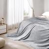 imageNICETOWN Soft Blanket King Size Fleece Warm Fuzzy Throw for BedSofa Lightweight 300GSM Microplush Ultra Warm Blanket 90quot x 108quot GreyLight Grey