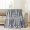 imageNICETOWN Soft Blanket King Size Fleece Warm Fuzzy Throw for BedSofa Lightweight 300GSM Microplush Ultra Warm Blanket 90quot x 108quot GreyLight Grey