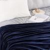 imageNICETOWN Soft Blanket King Size Fleece Warm Fuzzy Throw for BedSofa Lightweight 300GSM Microplush Ultra Warm Blanket 90quot x 108quot GreyNavy Blue