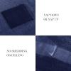 imageNICETOWN Soft Blanket King Size Fleece Warm Fuzzy Throw for BedSofa Lightweight 300GSM Microplush Ultra Warm Blanket 90quot x 108quot GreyNavy Blue