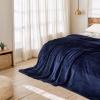 imageNICETOWN Soft Blanket King Size Fleece Warm Fuzzy Throw for BedSofa Lightweight 300GSM Microplush Ultra Warm Blanket 90quot x 108quot GreyNavy Blue