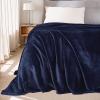 imageNICETOWN Soft Blanket King Size Fleece Warm Fuzzy Throw for BedSofa Lightweight 300GSM Microplush Ultra Warm Blanket 90quot x 108quot GreyNavy Blue