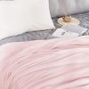 imageNICETOWN Soft Blanket King Size Fleece Warm Fuzzy Throw for BedSofa Lightweight 300GSM Microplush Ultra Warm Blanket 90quot x 108quot GreyPink