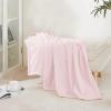 imageNICETOWN Soft Blanket King Size Fleece Warm Fuzzy Throw for BedSofa Lightweight 300GSM Microplush Ultra Warm Blanket 90quot x 108quot GreyPink
