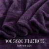 imageNICETOWN Soft Blanket King Size Fleece Warm Fuzzy Throw for BedSofa Lightweight 300GSM Microplush Ultra Warm Blanket 90quot x 108quot GreyPurple