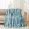 imageNICETOWN Soft Blanket King Size Fleece Warm Fuzzy Throw for BedSofa Lightweight 300GSM Microplush Ultra Warm Blanket 90quot x 108quot GreyStone Blue