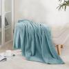 imageNICETOWN Soft Blanket King Size Fleece Warm Fuzzy Throw for BedSofa Lightweight 300GSM Microplush Ultra Warm Blanket 90quot x 108quot GreyStone Blue