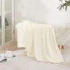 imageNICETOWN Soft Blanket King Size Fleece Warm Fuzzy Throw for BedSofa Lightweight 300GSM Microplush Ultra Warm Blanket 90quot x 108quot GreyWhitee