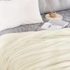imageNICETOWN Soft Blanket King Size Fleece Warm Fuzzy Throw for BedSofa Lightweight 300GSM Microplush Ultra Warm Blanket 90quot x 108quot GreyWhitee