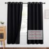 imageNICETOWN Sound Barrier 100 Blackout Divider Curtains 84quot Noise Heat and Cold Blocking Drapes with Felt Fabric Lining for Noise ReducingNurseryDaytime SleepBedroom White 2 PCs 52quot WideBlack