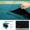 imageNICETOWN Sound Barrier 100 Blackout Divider Curtains 84quot Noise Heat and Cold Blocking Drapes with Felt Fabric Lining for Noise ReducingNurseryDaytime SleepBedroom White 2 PCs 52quot WidePeacock Teal