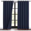 imageNICETOWN Sound Barrier 100 Blackout Divider Curtains 84quot Noise Heat and Cold Blocking Drapes with Felt Fabric Lining for Noise ReducingNurseryDaytime SleepBedroom White 2 PCs 52quot WideNavy