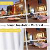 imageNICETOWN Sound Barrier 100 Blackout Divider Curtains 84quot Noise Heat and Cold Blocking Drapes with Felt Fabric Lining for Noise ReducingNurseryDaytime SleepBedroom White 2 PCs 52quot WidePure White