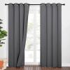imageNICETOWN Sound Barrier 100 Blackout Divider Curtains 84quot Noise Heat and Cold Blocking Drapes with Felt Fabric Lining for Noise ReducingNurseryDaytime SleepBedroom White 2 PCs 52quot WideGrey