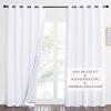imageNICETOWN Sound Barrier 100 Blackout Divider Curtains 84quot Noise Heat and Cold Blocking Drapes with Felt Fabric Lining for Noise ReducingNurseryDaytime SleepBedroom White 2 PCs 52quot WidePure White