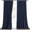 imageNICETOWN Sound Barrier 100 Blackout Divider Curtains 84quot Noise Heat and Cold Blocking Drapes with Felt Fabric Lining for Noise ReducingNurseryDaytime SleepBedroom White 2 PCs 52quot WideNavy