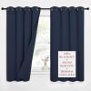 imageNICETOWN Sound Barrier 100 Blackout Divider Curtains 84quot Noise Heat and Cold Blocking Drapes with Felt Fabric Lining for Noise ReducingNurseryDaytime SleepBedroom White 2 PCs 52quot WideNavy