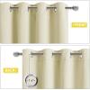 imageNICETOWN Sound Barrier 100 Blackout Divider Curtains 84quot Noise Heat and Cold Blocking Drapes with Felt Fabric Lining for Noise ReducingNurseryDaytime SleepBedroom White 2 PCs 52quot WideBeige