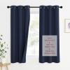imageNICETOWN Sound Barrier 100 Blackout Divider Curtains 84quot Noise Heat and Cold Blocking Drapes with Felt Fabric Lining for Noise ReducingNurseryDaytime SleepBedroom White 2 PCs 52quot WideNavy