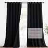 imageNICETOWN Sound Barrier 100 Blackout Divider Curtains 84quot Noise Heat and Cold Blocking Drapes with Felt Fabric Lining for Noise ReducingNurseryDaytime SleepBedroom White 2 PCs 52quot WideBlack