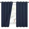 imageNICETOWN Sound Barrier 100 Blackout Divider Curtains 84quot Noise Heat and Cold Blocking Drapes with Felt Fabric Lining for Noise ReducingNurseryDaytime SleepBedroom White 2 PCs 52quot WideNavy