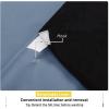 imageNICETOWN Sound Barrier 100 Blackout Divider Curtains 84quot Noise Heat and Cold Blocking Drapes with Felt Fabric Lining for Noise ReducingNurseryDaytime SleepBedroom White 2 PCs 52quot WideStone Blue