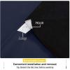 imageNICETOWN Sound Barrier 100 Blackout Divider Curtains 84quot Noise Heat and Cold Blocking Drapes with Felt Fabric Lining for Noise ReducingNurseryDaytime SleepBedroom White 2 PCs 52quot WideNavy