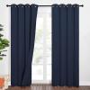 imageNICETOWN Sound Barrier 100 Blackout Divider Curtains 84quot Noise Heat and Cold Blocking Drapes with Felt Fabric Lining for Noise ReducingNurseryDaytime SleepBedroom White 2 PCs 52quot WideNavy