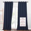 imageNICETOWN Sound Barrier 100 Blackout Divider Curtains 84quot Noise Heat and Cold Blocking Drapes with Felt Fabric Lining for Noise ReducingNurseryDaytime SleepBedroom White 2 PCs 52quot WideNavy