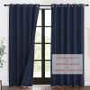 imageNICETOWN Sound Barrier 100 Blackout Divider Curtains 84quot Noise Heat and Cold Blocking Drapes with Felt Fabric Lining for Noise ReducingNurseryDaytime SleepBedroom White 2 PCs 52quot WideNavy