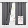 imageNICETOWN Sound Barrier 100 Blackout Divider Curtains 84quot Noise Heat and Cold Blocking Drapes with Felt Fabric Lining for Noise ReducingNurseryDaytime SleepBedroom White 2 PCs 52quot WideGrey