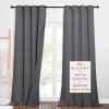 imageNICETOWN Sound Barrier 100 Blackout Divider Curtains 84quot Noise Heat and Cold Blocking Drapes with Felt Fabric Lining for Noise ReducingNurseryDaytime SleepBedroom White 2 PCs 52quot WideGrey