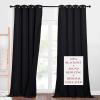 imageNICETOWN Sound Barrier 100 Blackout Divider Curtains 84quot Noise Heat and Cold Blocking Drapes with Felt Fabric Lining for Noise ReducingNurseryDaytime SleepBedroom White 2 PCs 52quot WideBlack