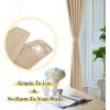 imageNICETOWN Strong Magnetic Curtain Tiebacks  Modern Simple Style Curtain Ties Backs Holdbacks Holders for IndoorOutdoor Curtains White 185 X 4 Inches Set of 4Beige
