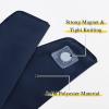 imageNICETOWN Strong Magnetic Curtain Tiebacks  Modern Simple Style Curtain Ties Backs Holdbacks Holders for IndoorOutdoor Curtains White 185 X 4 Inches Set of 4Navy Blue