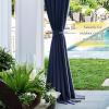 imageNICETOWN Strong Magnetic Curtain Tiebacks  Modern Simple Style Curtain Ties Backs Holdbacks Holders for IndoorOutdoor Curtains White 185 X 4 Inches Set of 4Navy Blue