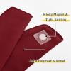 imageNICETOWN Strong Magnetic Curtain Tiebacks  Modern Simple Style Curtain Ties Backs Holdbacks Holders for IndoorOutdoor Curtains White 185 X 4 Inches Set of 4Burgundy Red