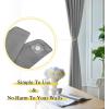 imageNICETOWN Strong Magnetic Curtain Tiebacks  Modern Simple Style Curtain Ties Backs Holdbacks Holders for IndoorOutdoor Curtains White 185 X 4 Inches Set of 4Silver Grey
