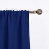imageNICETOWN Thermal Insulated Blackout Short Curtain  Bathroom Curtain Gray Tie Up Shade for Small Window Window Valance Balloon Roman Blind Rod Pocket Panel 46 inches W x 63 inches LNavy Blue