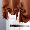 imageNICETOWN Thermal Insulated Blackout Short Curtain  Bathroom Curtain Gray Tie Up Shade for Small Window Window Valance Balloon Roman Blind Rod Pocket Panel 46 inches W x 63 inches LBurnt Orange