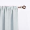 imageNICETOWN Thermal Insulated Blackout Short Curtain  Bathroom Curtain Gray Tie Up Shade for Small Window Window Valance Balloon Roman Blind Rod Pocket Panel 46 inches W x 63 inches LGreyish White