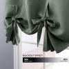 imageNICETOWN Thermal Insulated Blackout Short Curtain  Bathroom Curtain Gray Tie Up Shade for Small Window Window Valance Balloon Roman Blind Rod Pocket Panel 46 inches W x 63 inches LDark Mallard