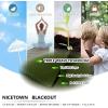 imageNICETOWN Thermal Insulated Blackout Short Curtain  Bathroom Curtain Gray Tie Up Shade for Small Window Window Valance Balloon Roman Blind Rod Pocket Panel 46 inches W x 63 inches LOlive Green