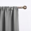 imageNICETOWN Thermal Insulated Blackout Short Curtain  Bathroom Curtain Gray Tie Up Shade for Small Window Window Valance Balloon Roman Blind Rod Pocket Panel 46 inches W x 63 inches LSilver Grey