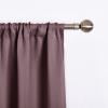 imageNICETOWN Thermal Insulated Blackout Short Curtain  Bathroom Curtain Gray Tie Up Shade for Small Window Window Valance Balloon Roman Blind Rod Pocket Panel 46 inches W x 63 inches LDry Rose
