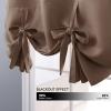 imageNICETOWN Thermal Insulated Blackout Short Curtain  Bathroom Curtain Gray Tie Up Shade for Small Window Window Valance Balloon Roman Blind Rod Pocket Panel 46 inches W x 63 inches LCappuccino